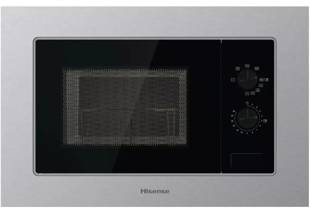 Micro-ondes Hisense Inox 20L 800W avec Gril 3 Modes + 2 Grilles de Cuisson