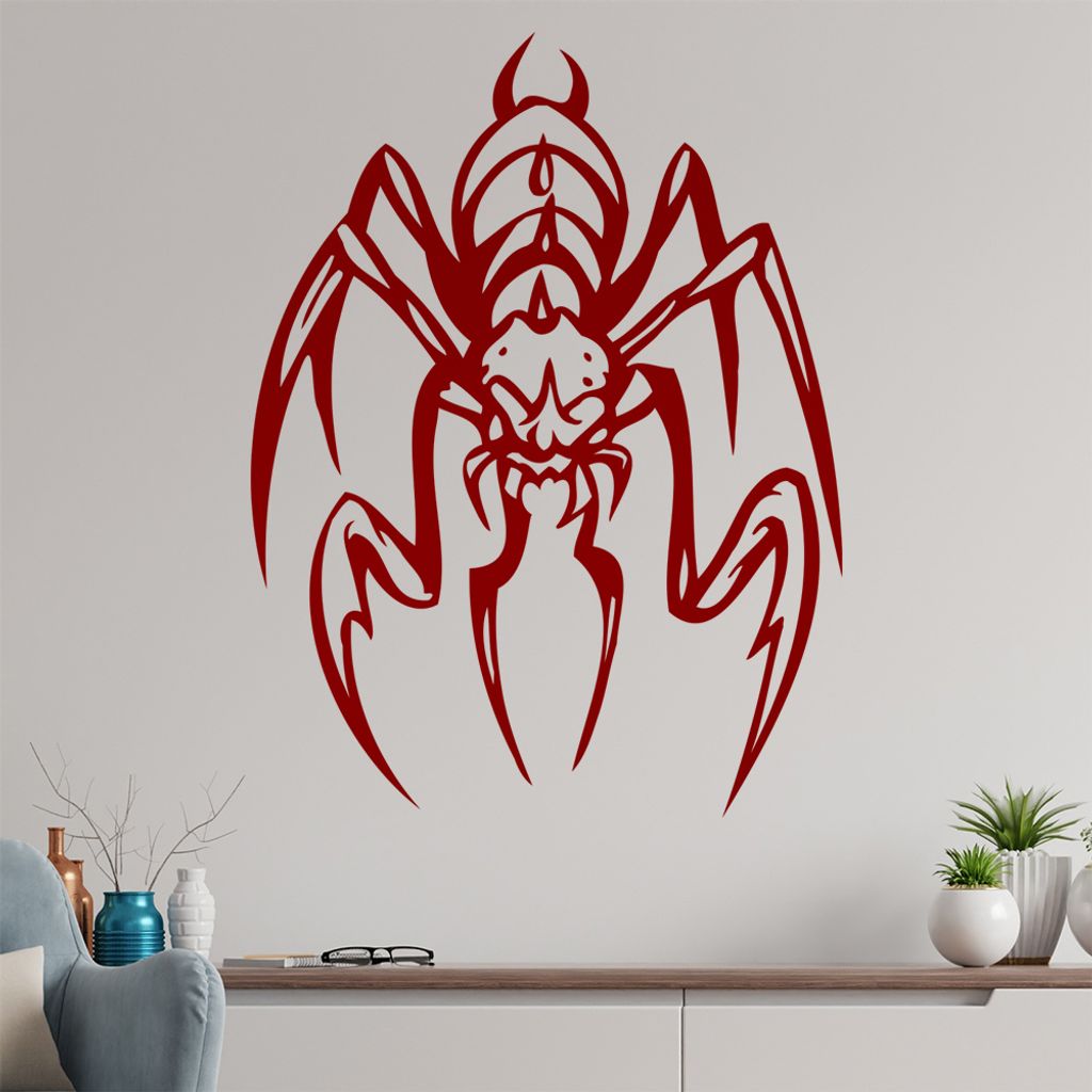 Spinnen Vieh Wandtattoo in 6 Größen - Wandaufkleber Wall Sticker - Dekoration, Küche, Wohnzimmer, Schlafzimmer, Badezimmer