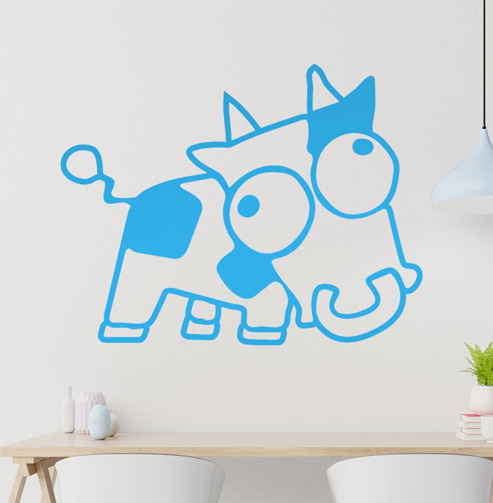 Drift Kuh Wandtattoo in 6 Größen - Wandaufkleber Wall Sticker - Dekoration, Küche, Wohnzimmer, Schlafzimmer, Badezimmer