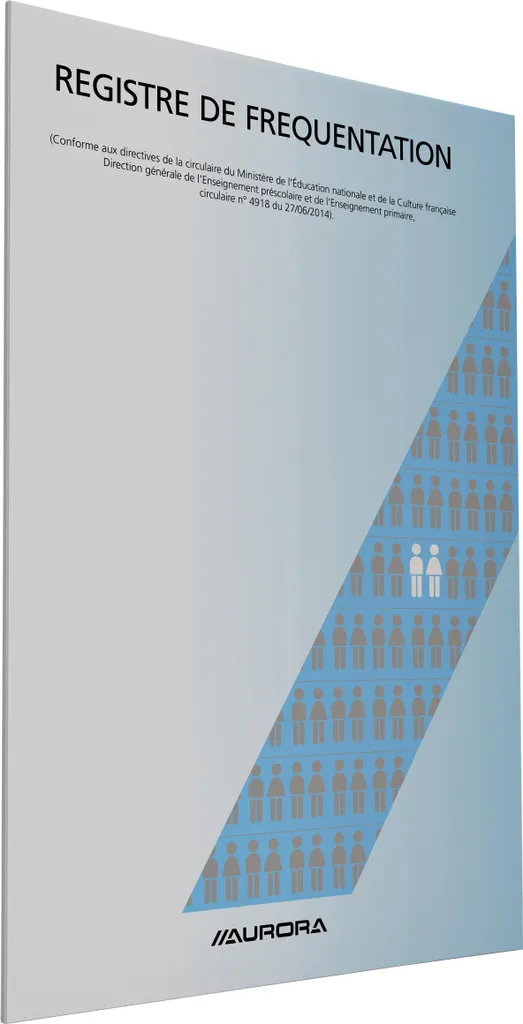 Cahier d'émargement A4 Aurora pour formation et bureau - Pack de 25 unités