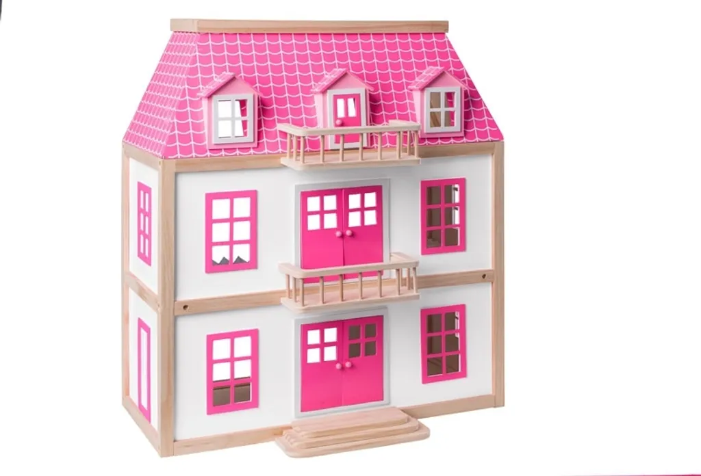 Maison de poupée bois Villa Wisteria durable : fini le plastique cassé