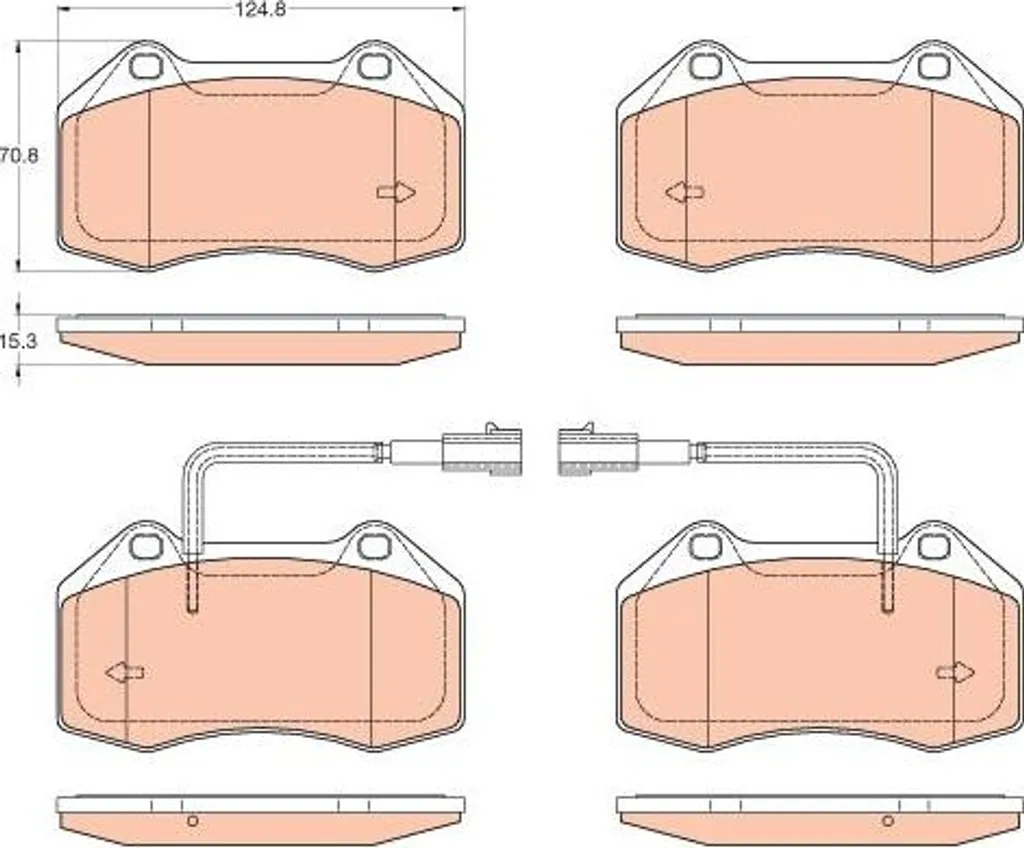 Plaquettes de frein pour Fiat Grande Punto et Alfa Mito TRW GDB2045