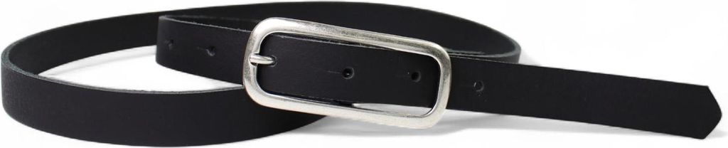 FRONHOFER schmaler Damengürtel 2 cm, schmale längliche Gürtelschnalle, silbern
