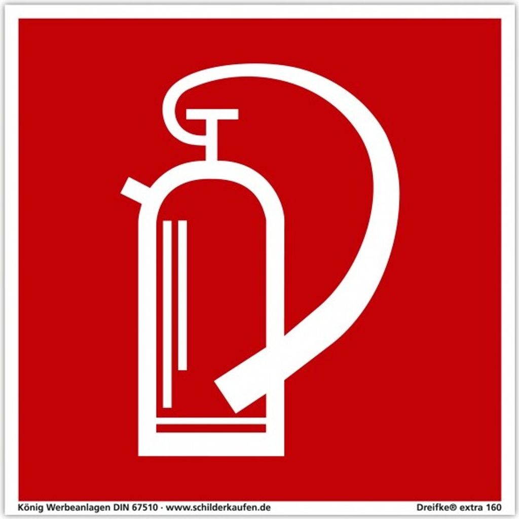 Dreifke Schild Feuerlöscher extra langnachleuchtend | PVC selbstklebend 148x...