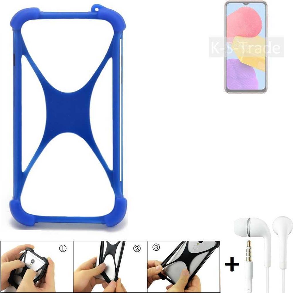 Handy Hülle kompatibel mit Samsung Galaxy F13 Bumper Schutzhülle Silikon Schutz Hülle Cover Case Silikoncase Silikonbumper TPU Softcase Smartphone,