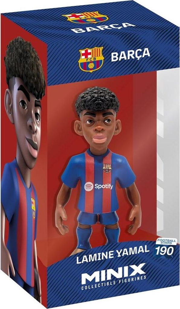 A collectible figurine of a football player in its packaging.