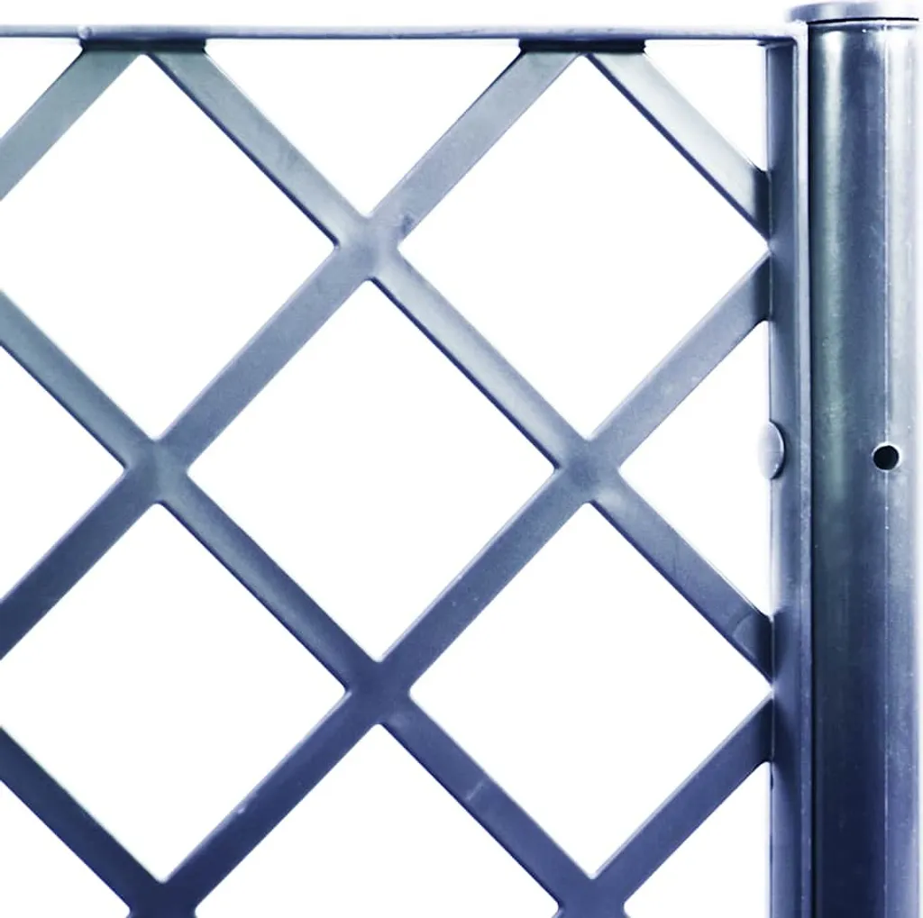 Bac à fleurs en PP résistant avec support treillis 160 cm bleu-gris - 7