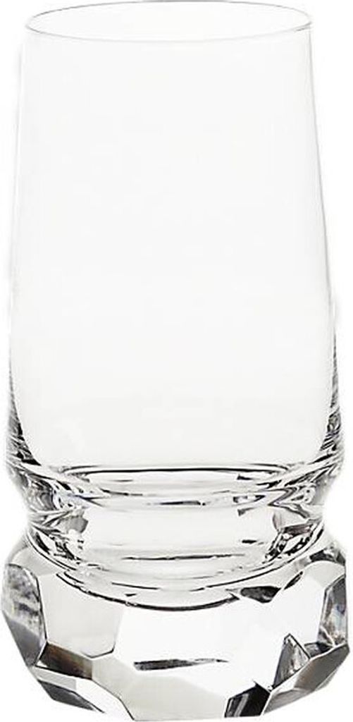 Wasserglas Basic Diamonds 370ml, Transparent, aus Bleikristall