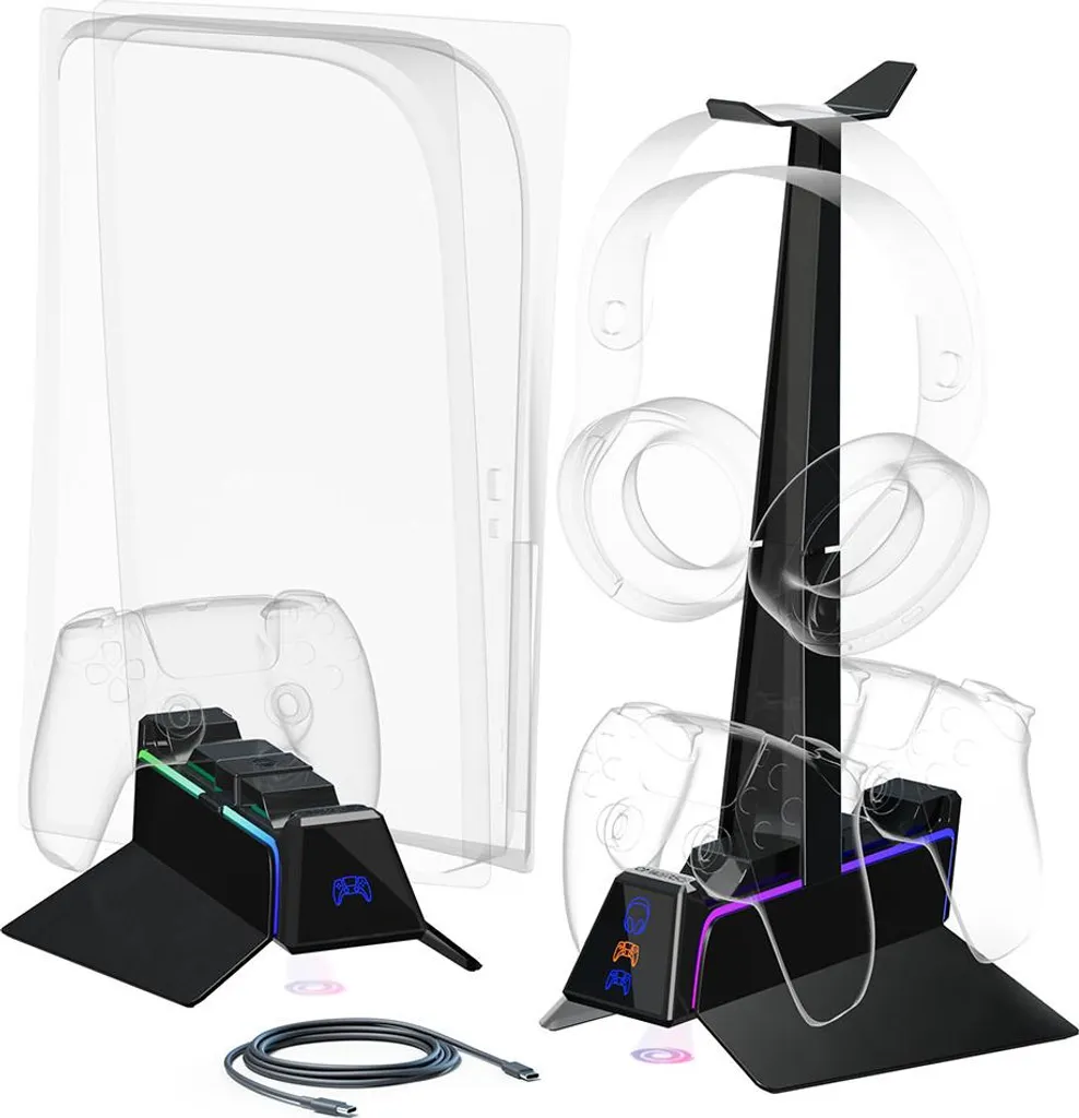 Chargeur PS5 Rapide Oniverse X3 avec Indicateur LED et Double Emplacement