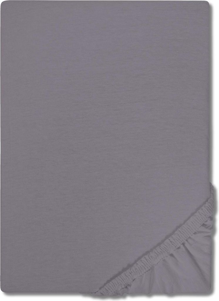 CloudComfort Basic Spannbettlaken Jersey-Stretch dunkelgrau 120 x 200 cm
