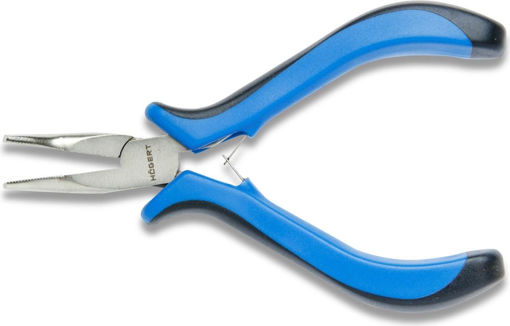 Högert Technik Halbrunde Präzisionszange, gebogen 130 mm, HT1P056