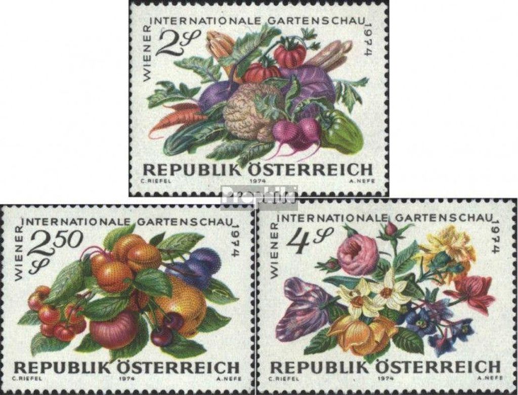 Briefmarken Österreich 1974 Mi 1444-1446 (kompl.Ausg.) Produktbild 
