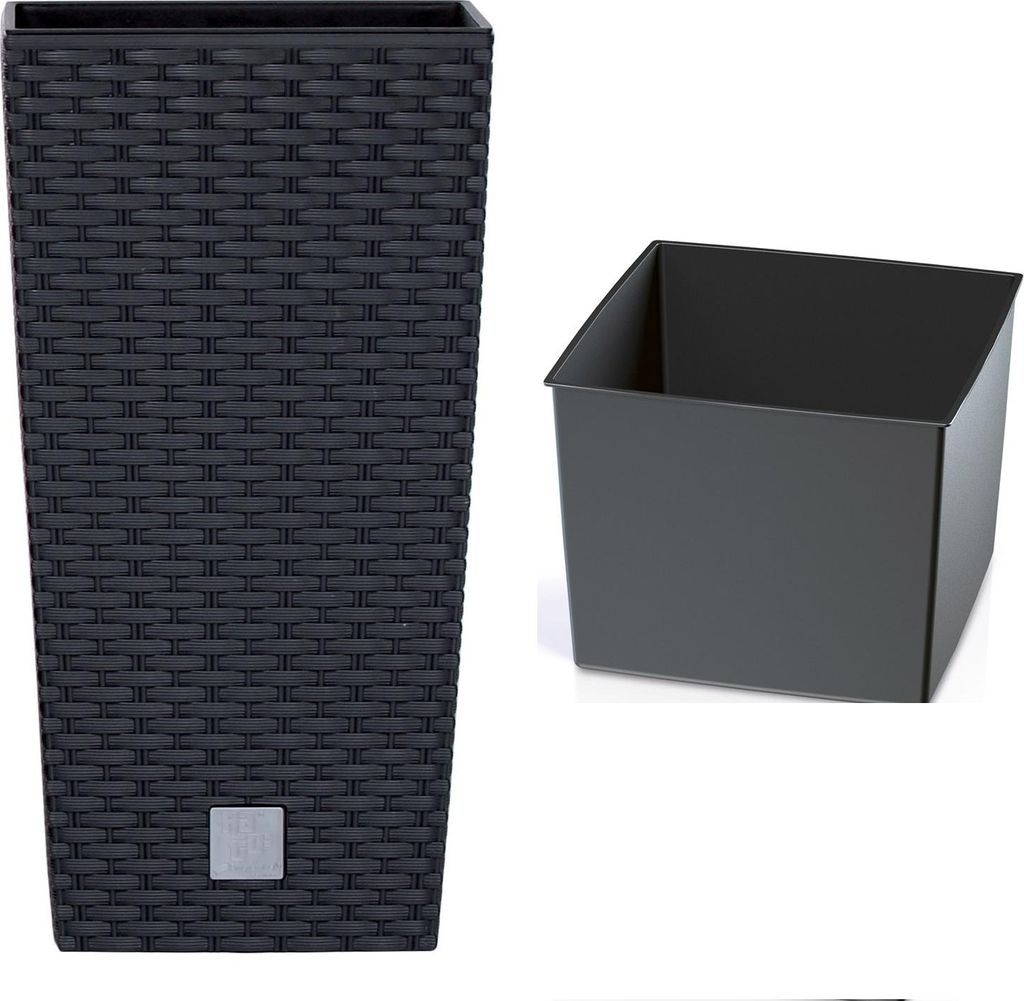 Macetas RATO SQUARE con base de 29 cm - color: antracita Imagen del producto 
