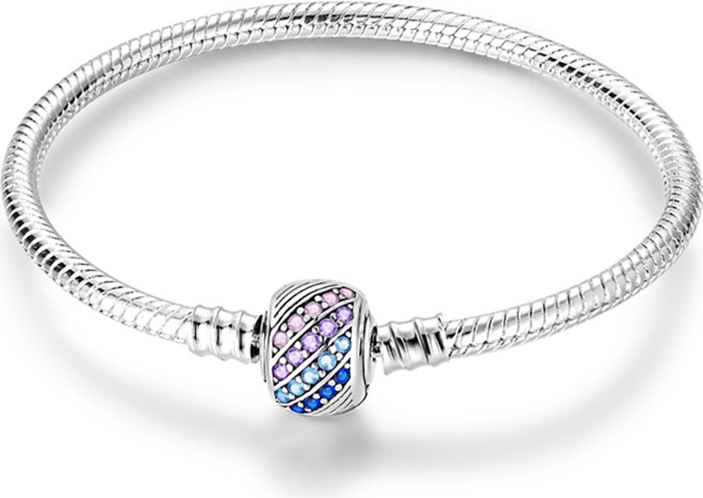 Silber Armband bunt für Charms und Anhänger