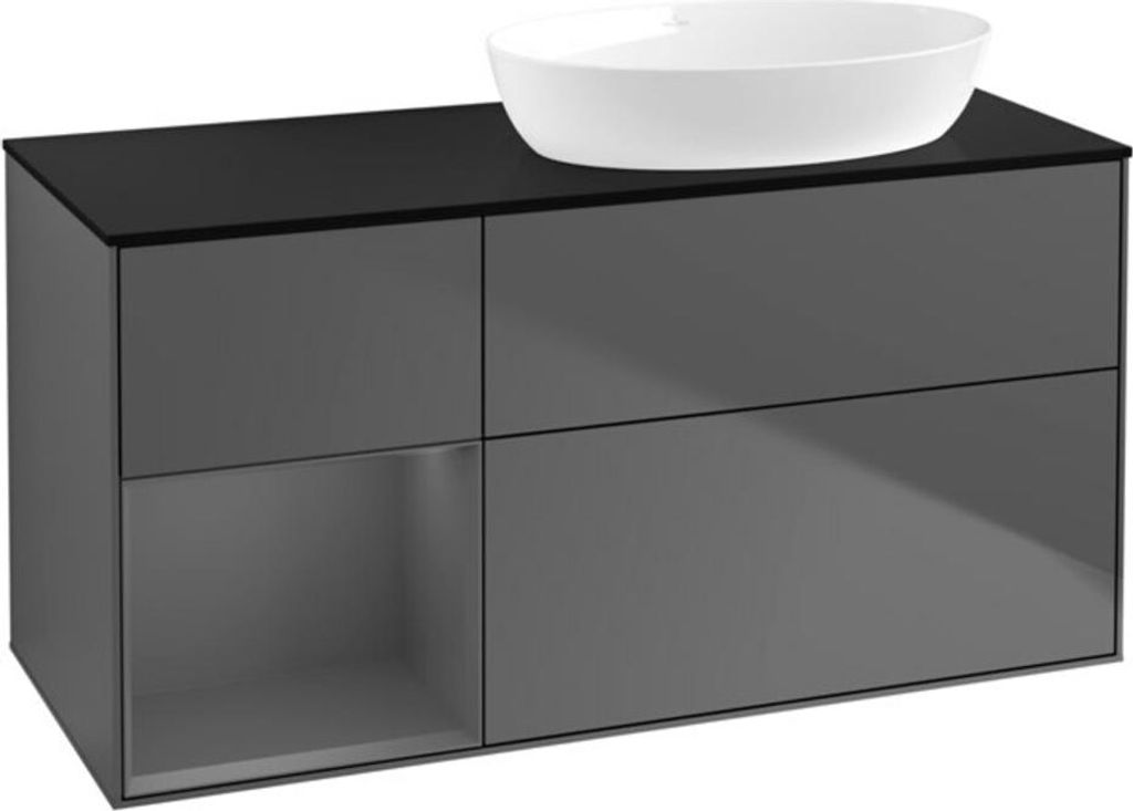 V&B Waschtischunterschrank Wandbeleuchtung Finion 120cm, Pl b m, Rg A m Lac, Anthrac. m