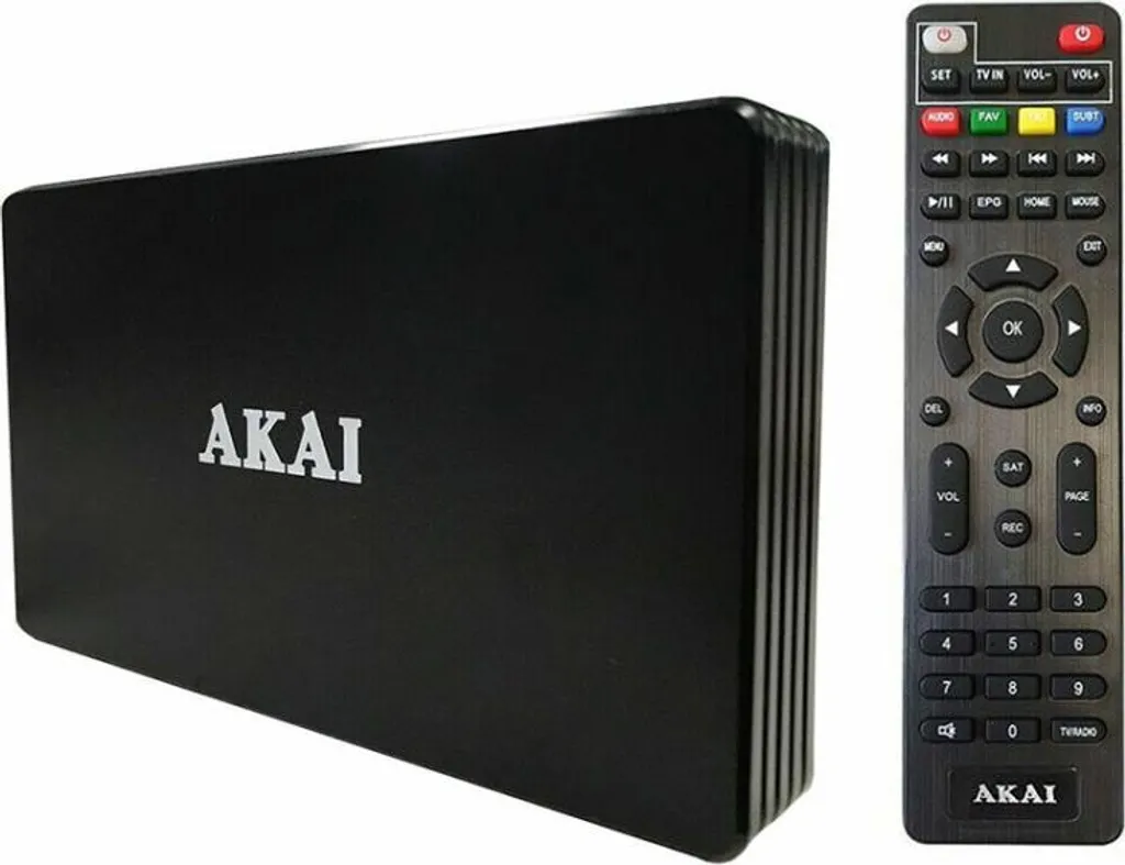 Récepteur TNT Akai AKDVBTBOX Noir avec Fonction Lecteur Multimédia USB