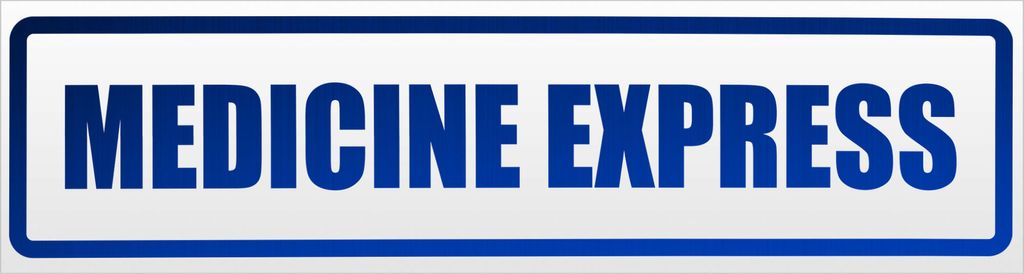 Kiwistar Medicine Express Magnetschild Schild magnetisch - 20cm Blau - reflektierend - Magnetfolie für Auto PKW Kfz