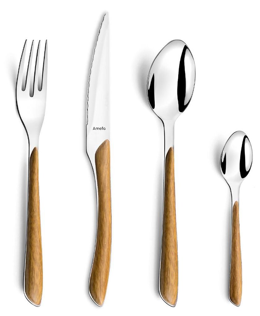 Set di posate Amefa da 16 pezzi Eclat Nature in legno Immagine del prodotto 