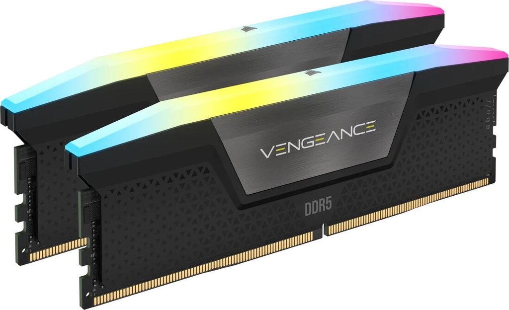 Two RAM modules with RGB lighting.