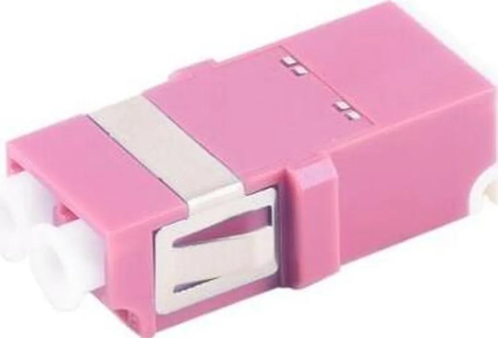 Adaptateur fibre optique LC Duplex avec obturateur de protection Violet