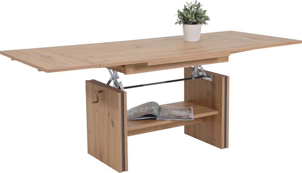 Funktionscouchtisch Hilmar - höhenverstellbar/ausziehbar - Produktbild 3