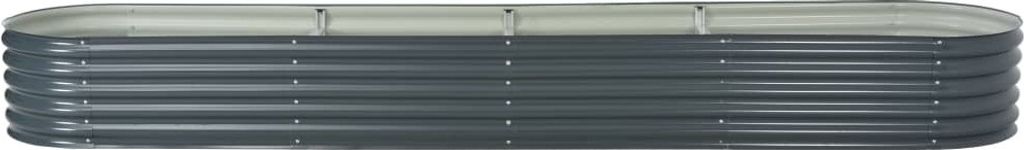 Grau Garten-Hochbeet 400 x 80 x 44 cm Verzinkter Stahl