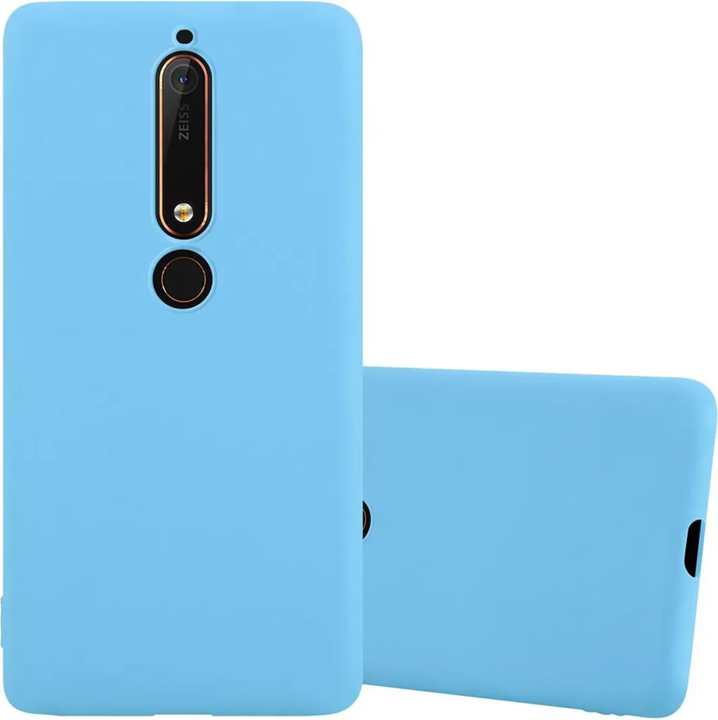Cover Nokia 6.1 Blu Cadorabo | Custodia TPU Slim Protettiva Design
