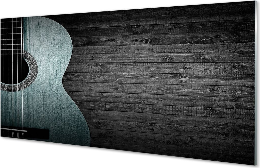 Glasbilder 120x60 Wandkunst Gitarre