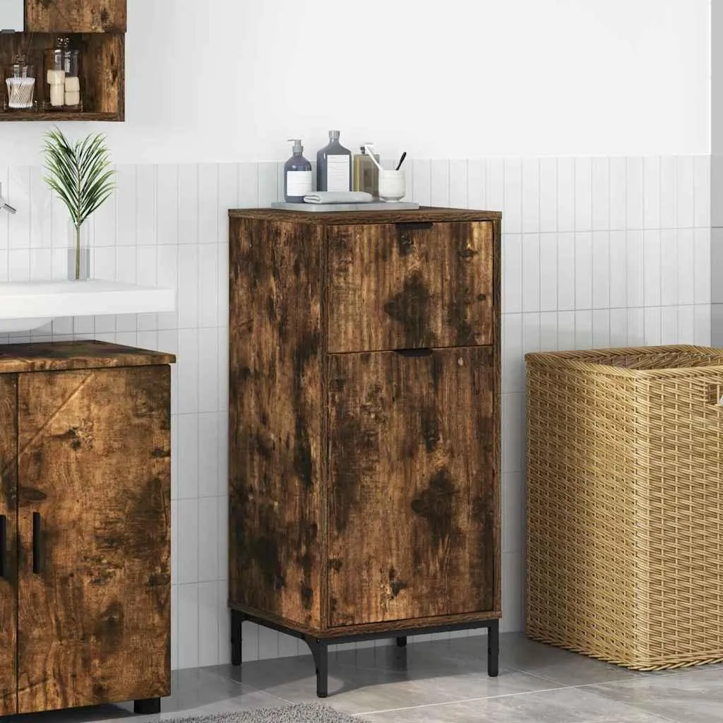 Stabli Möbel Mobile da bagno in rovere fumé 39,5 x 36 x 88 cm materiale a base di legno - armadi a specchio CC9912002 1pacco