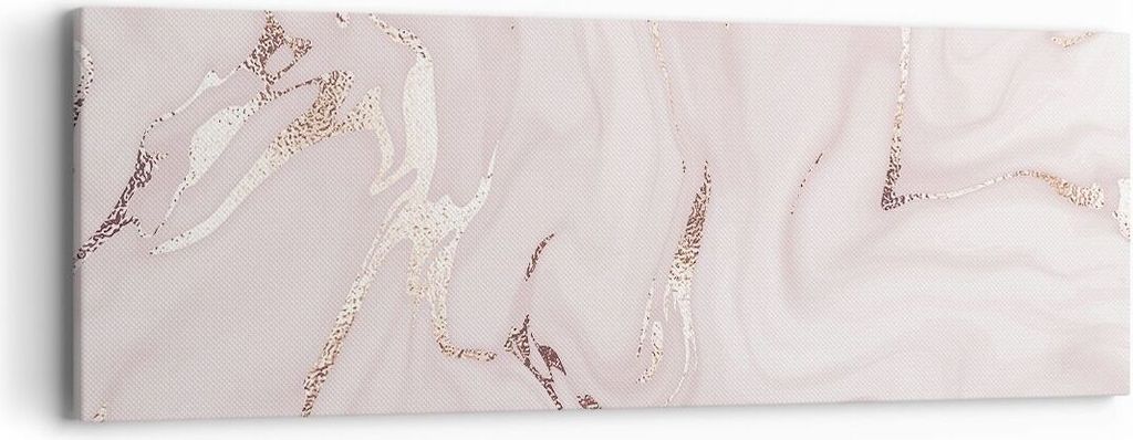 Bild auf Leinwand - Leinwandbild - Einteilig - Rosa Marmor verschüttet - 90x30cm - Wand Bild - Wanddeko - Wandbilder - Leinwanddruck - Bilder - Wa...