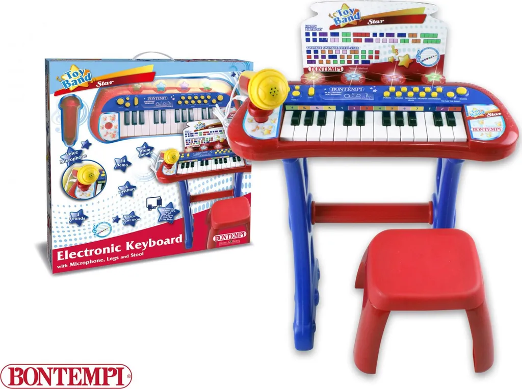 Piano Électronique Enfant 24 Touches Bontempi avec Effets Lumineux LED