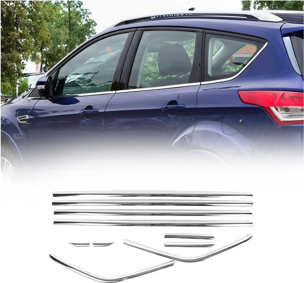 Fensterleisten Zierleisten für Ford Kuga 2012-2019 Edelstahl Chrom 10tlg