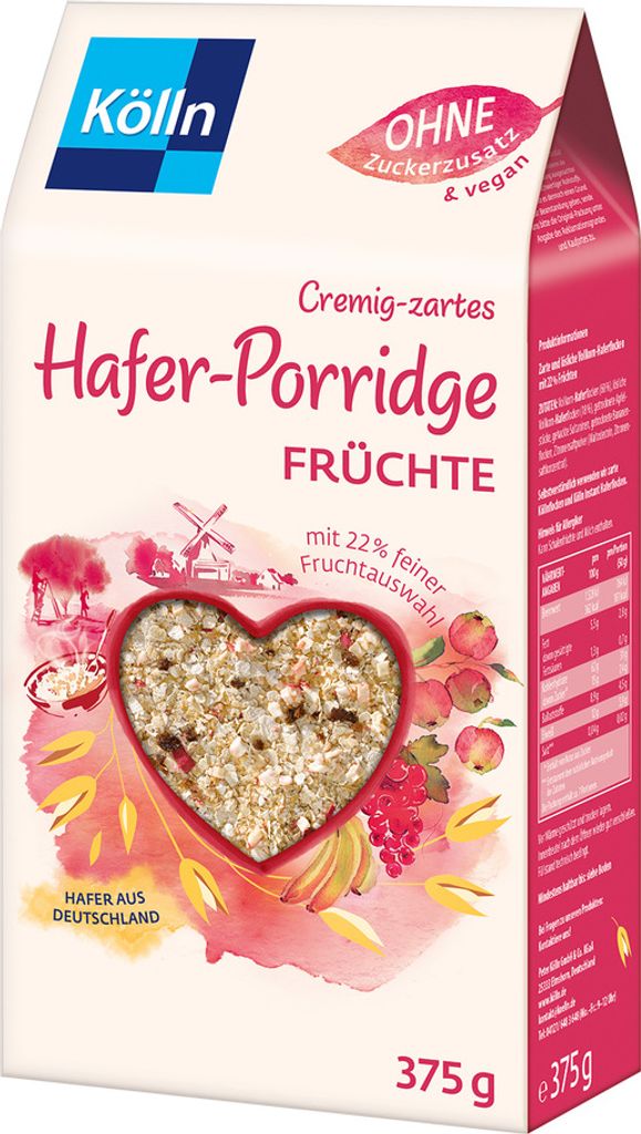 Kölln Hafer-Porridge Früchte, 375g Produktbild 