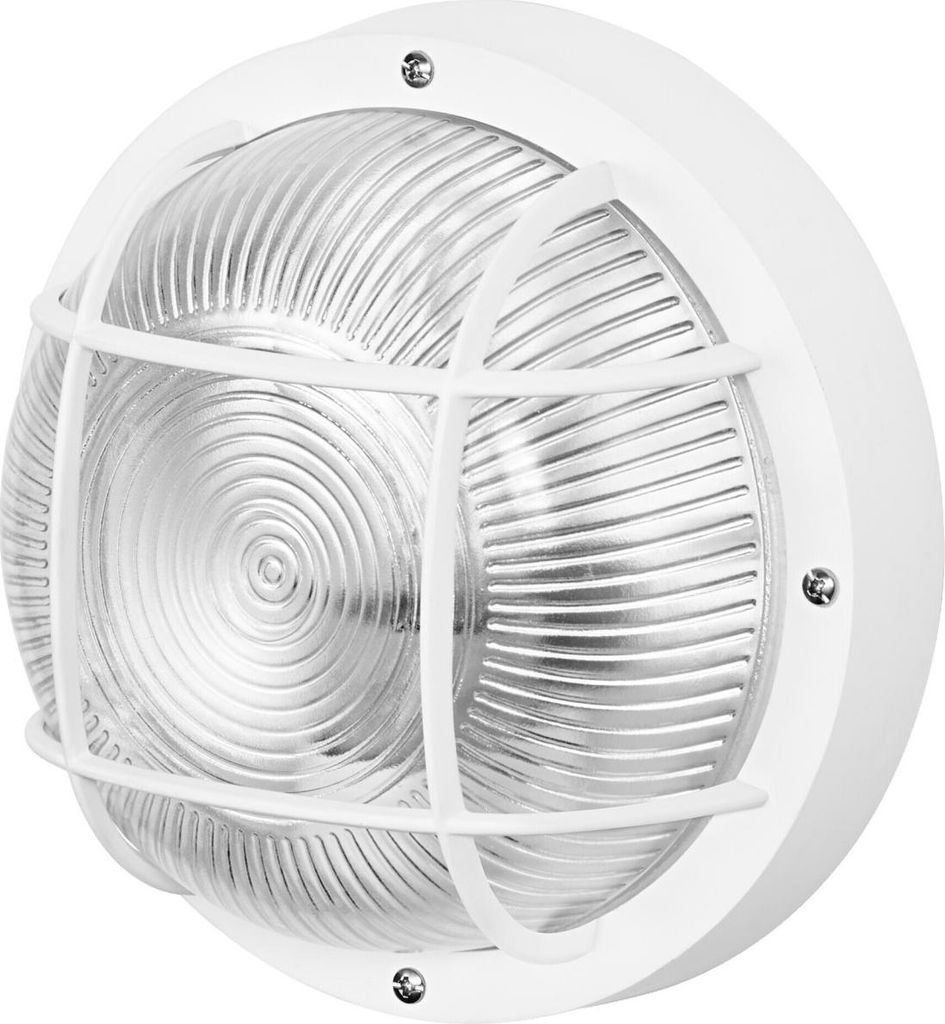 Osram LED Wandleuchte Bulkhead Essential Round E27 weiß