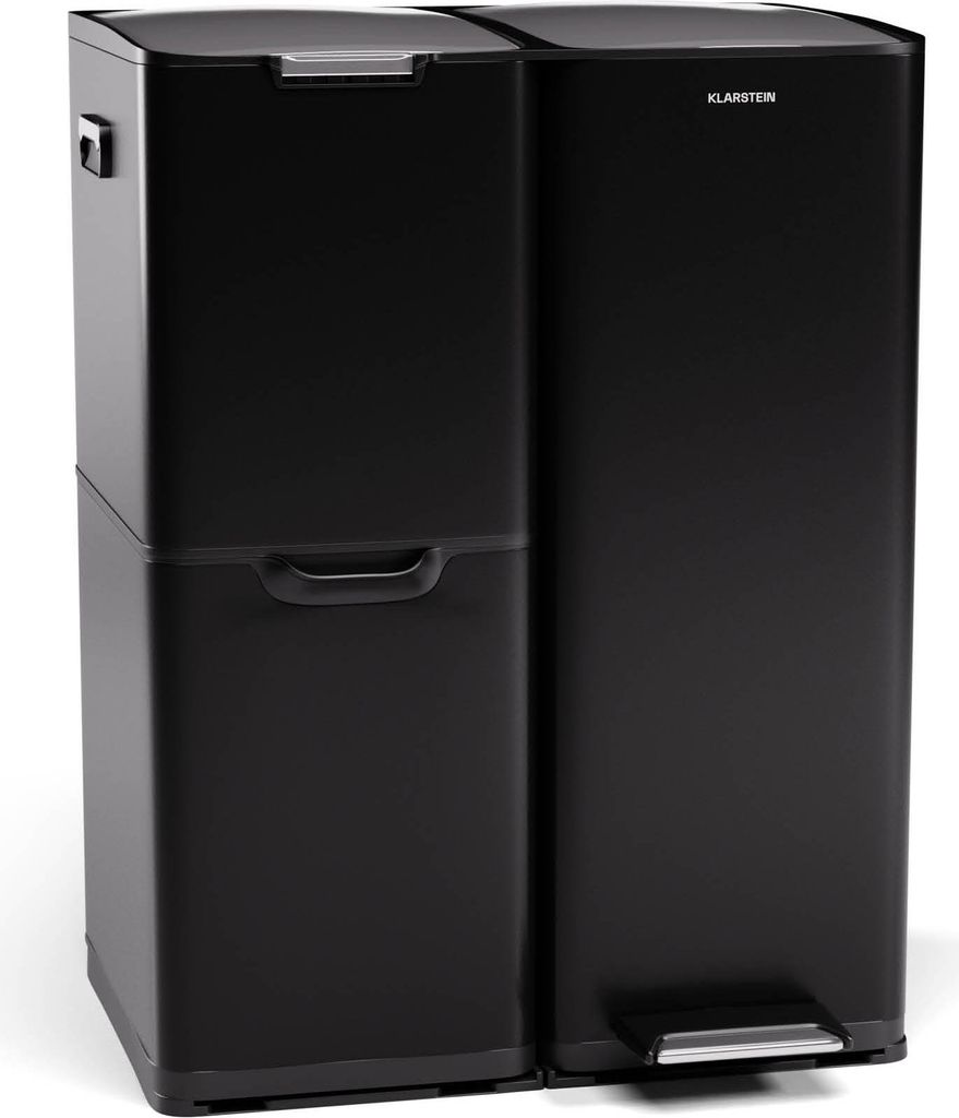 Klarstein Tiyo 3-in-1 Mülleimer - 60L Küchen-Abfalleimer Produktbild 