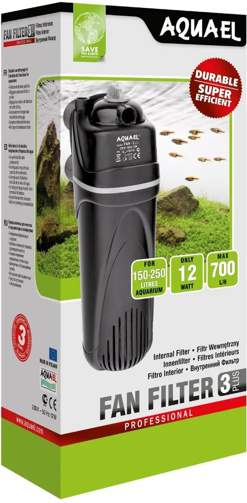 Filtre interne d'aquarium FAN 3 Plus : système de filtration complet