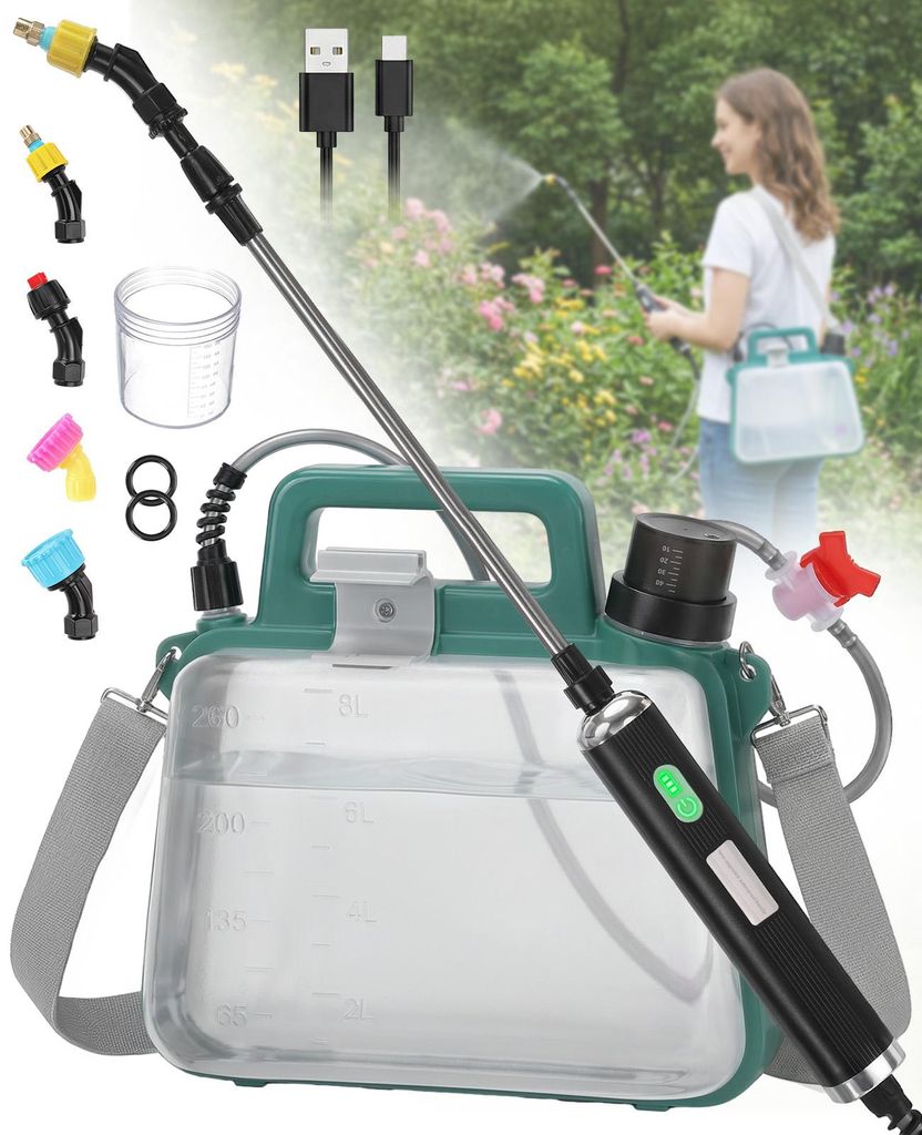 GOCHIFIX Elektrischer Gartensprüher 8L Akku Drucksprüher Produktbild 