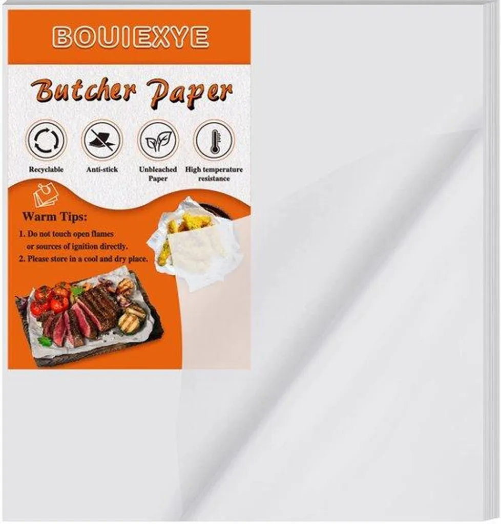 Papier viande sans cire 30x30 cm : stop au dessèchement - 50 feuilles
