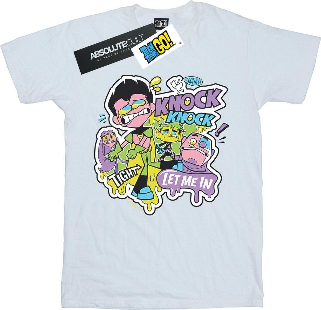 DC Comics - "Teen Titans Go Knock Knock" T-Shirt für Jungen BI51489 (128) (Weiß)