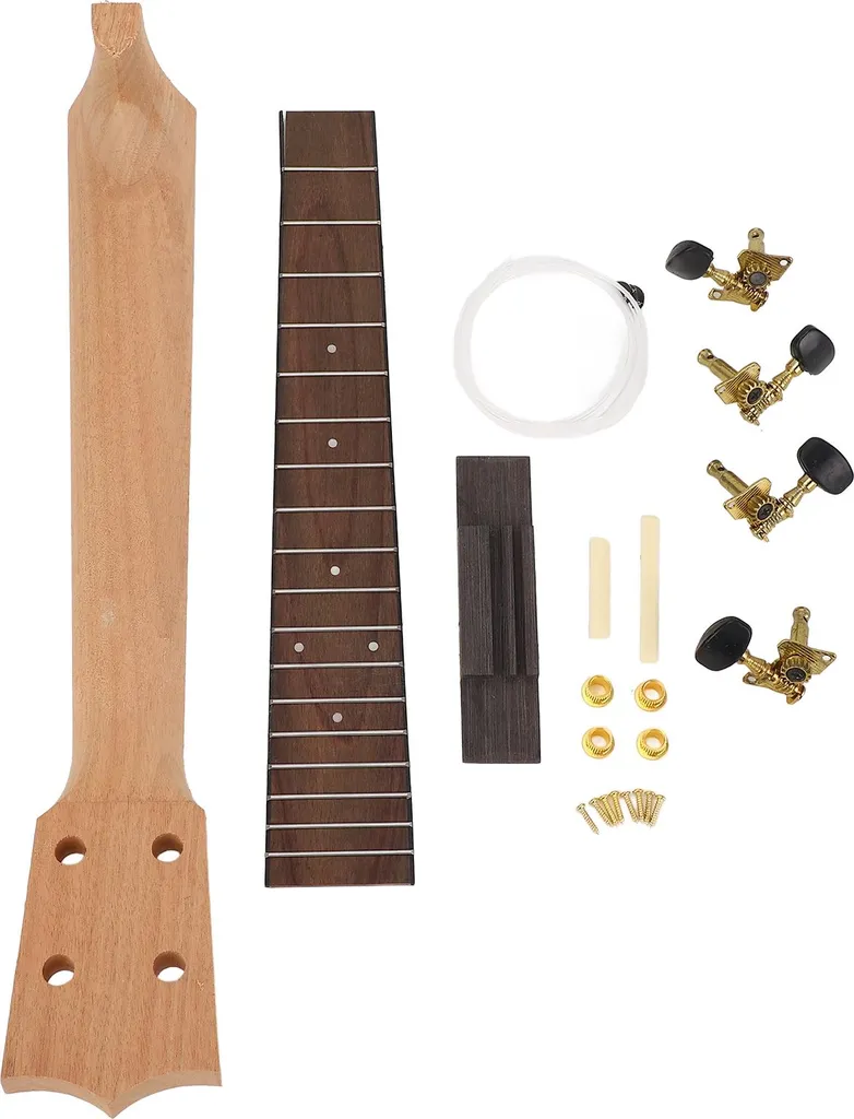 Set de Pièces Détachées pour Ukulélé DIY Manche et Touche en Palissandre