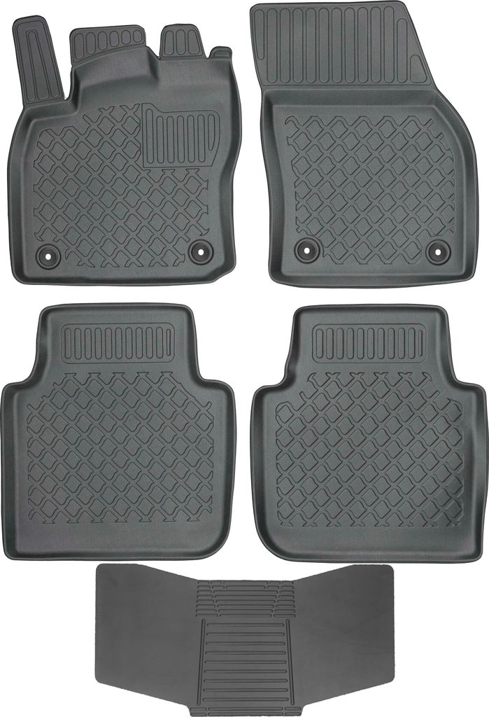 ARISTAR Fußmatten 603293 + Bezug 251992 – Seat Tarraco SUV ab 2018 / Skoda Kodiaq ab 2017 / VW Tiguan Allspace 2017–2023, STOP. MOUNT AV2 vorne