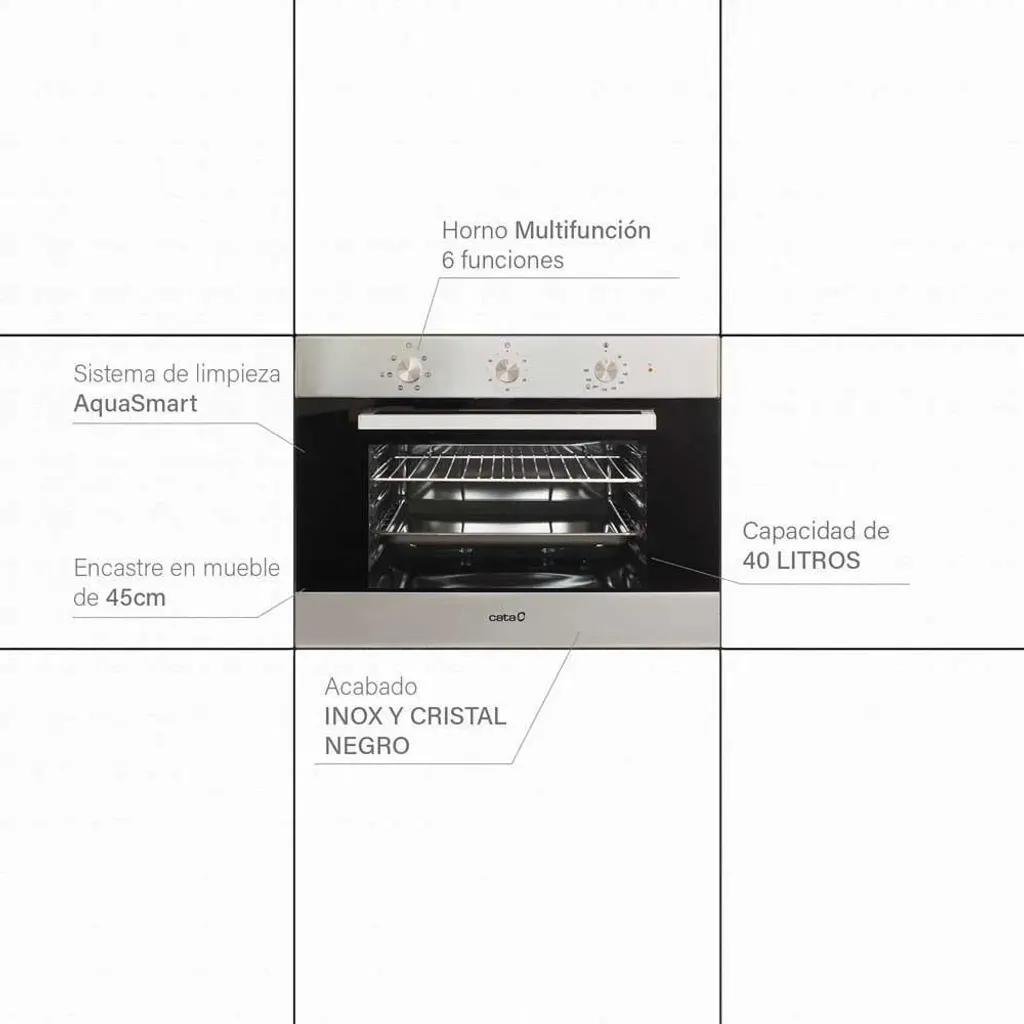 Four électrique Cata 2380W, cuisson homogène puissante - 5