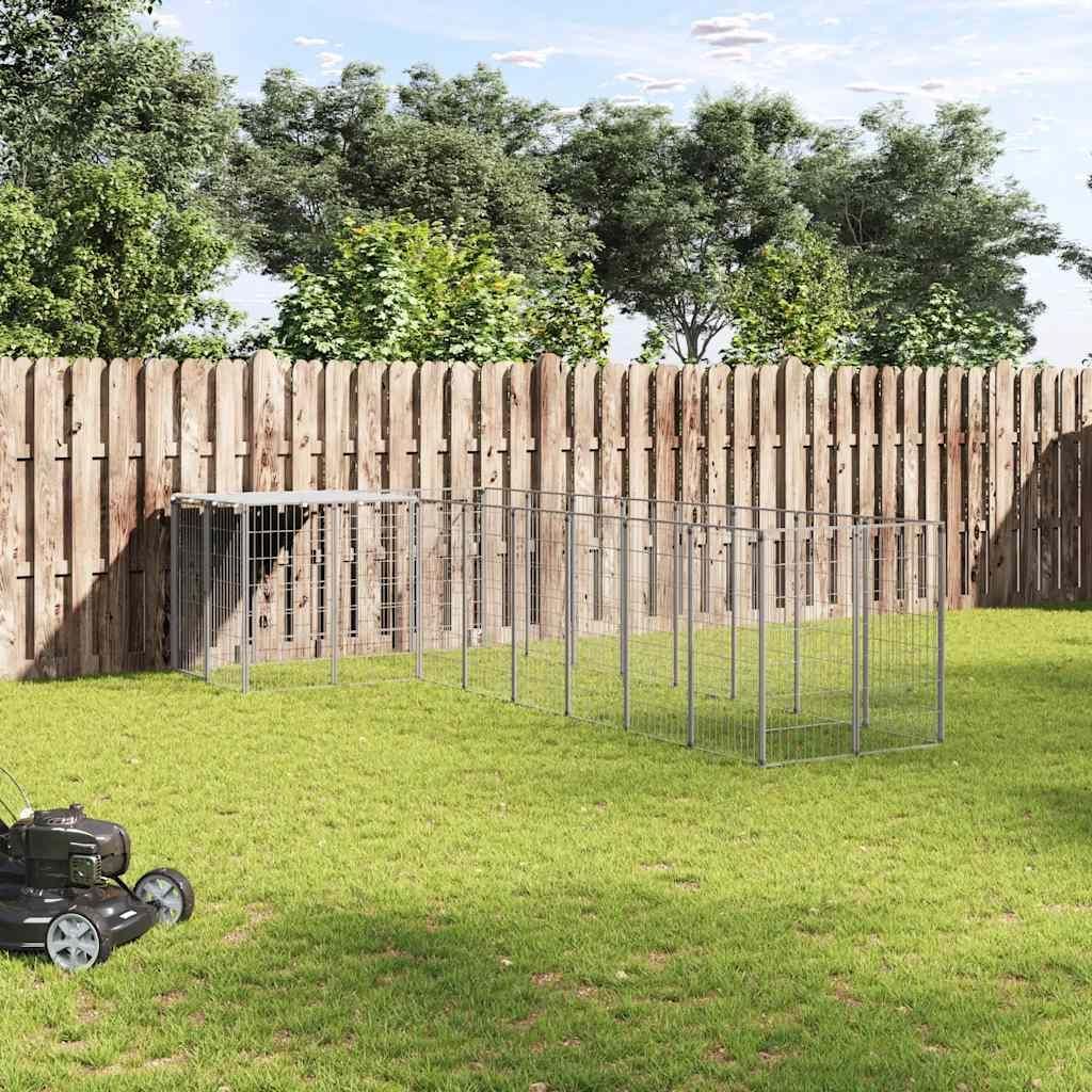 "2026 Promotion" Hundezwinger Silbern 6,05 m² Stahl - Sonstiges Hundezubehör CC4188