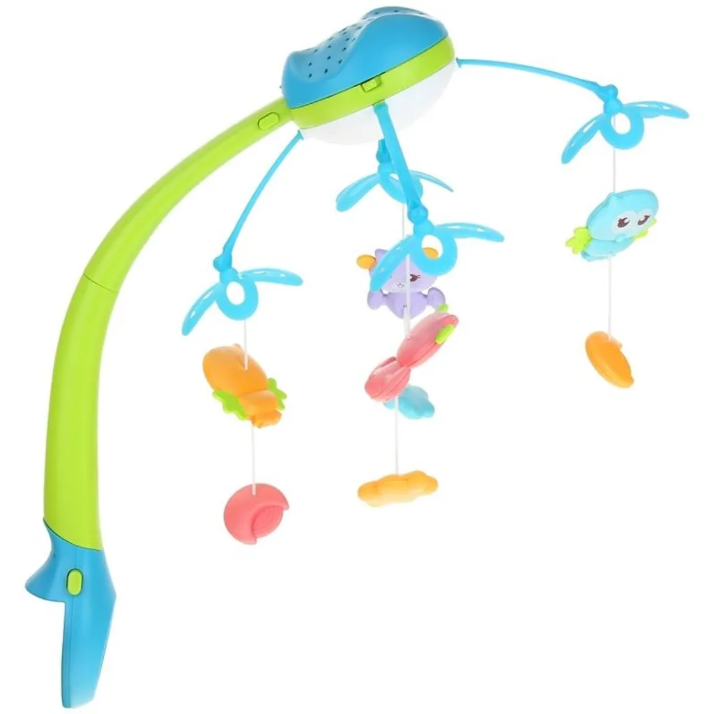 Solution sommeil bébé : Carrousel musical avec projecteur bleu nuit