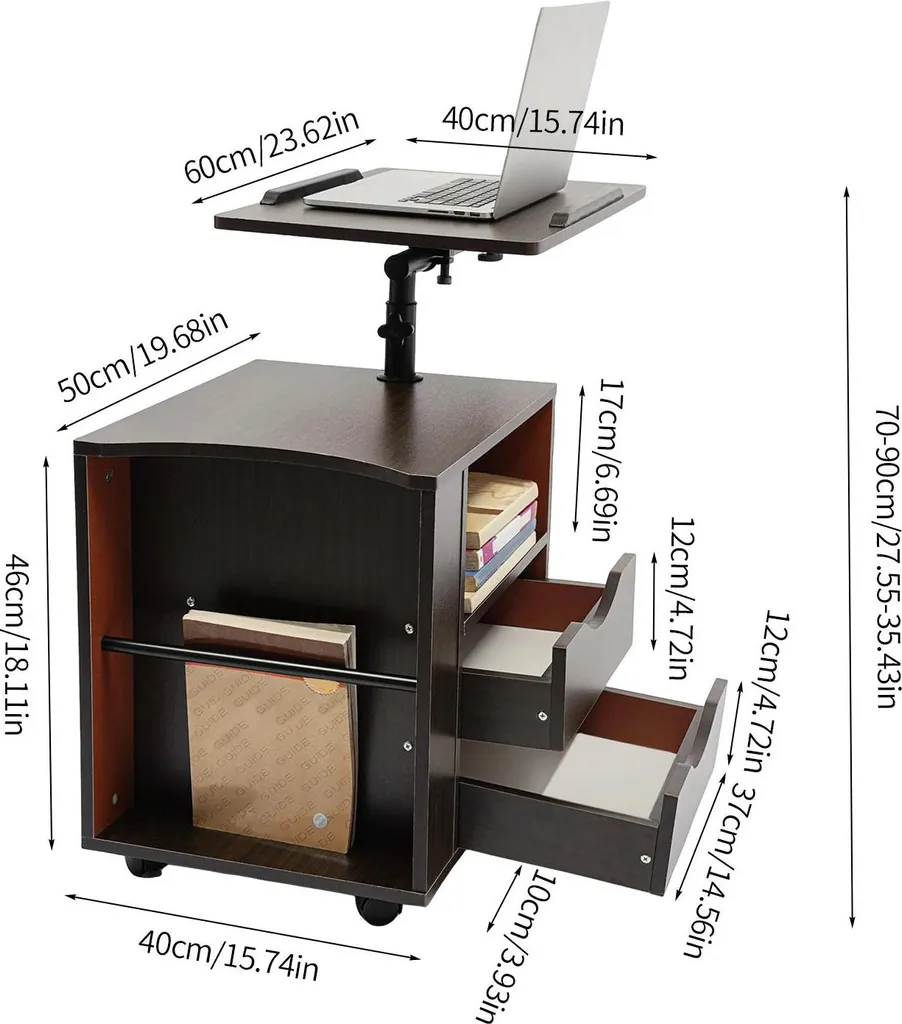 Support ordinateur portable réglable pour lit et canapé design noir - 6