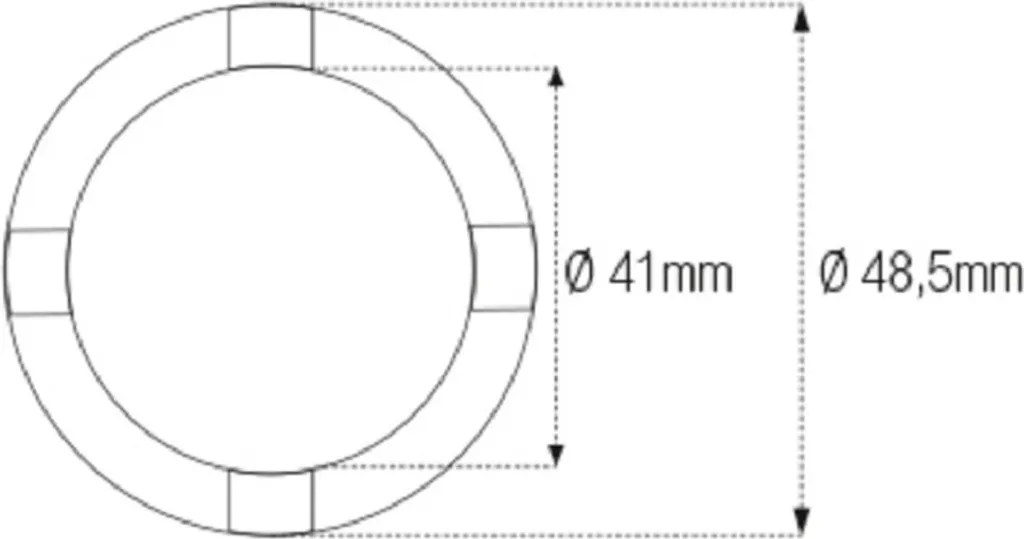 Douille JMP pour écrou de direction Honda Ø41/48.5mm à 4 ergots