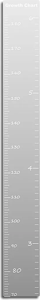 Miroir Toise de Croissance Adhésif pour Enfant - Altimètre de 150 cm