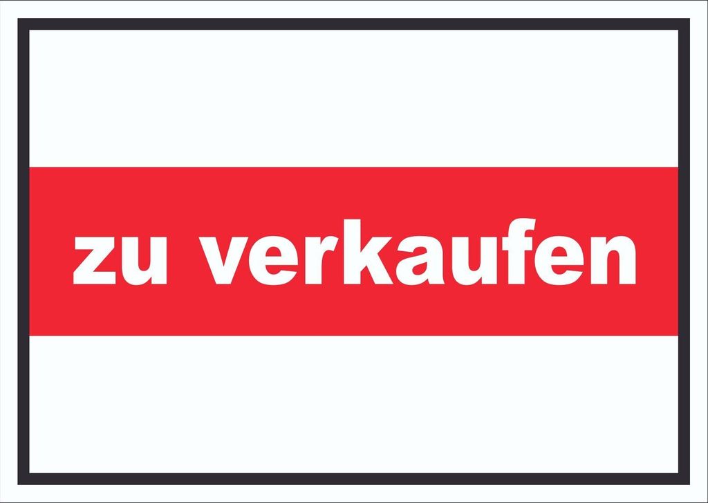 zu verkaufen Schild mit Text Verkaufsschild A5 Rückseite selbstklebend