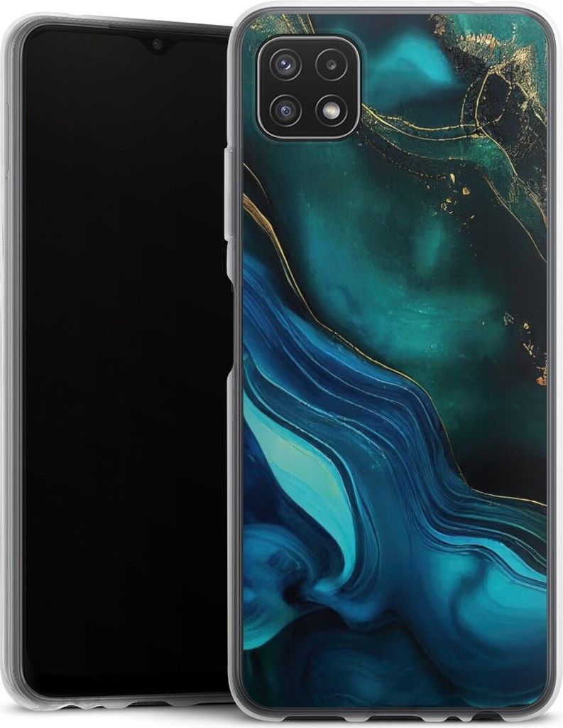 DeinDesign Handyhülle für Samsung Galaxy A22 5G Silikon Hülle Case Smartphone Schutzhülle Art Farbverlauf Marmor