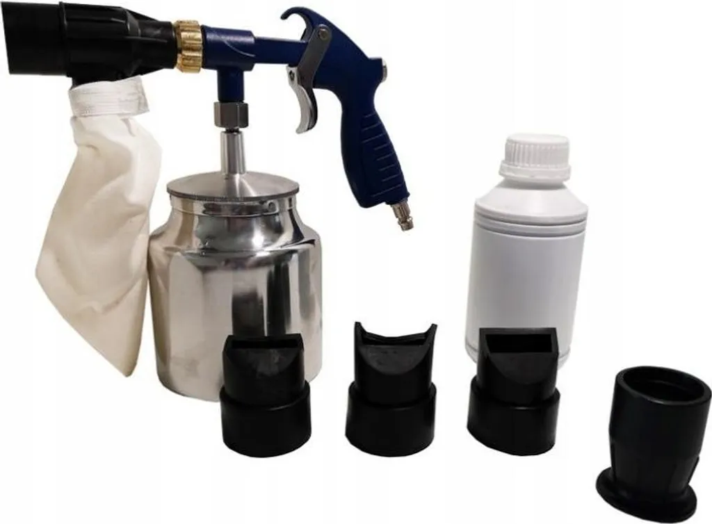 Pistolet de sablage pneumatique avec réservoir 1L pour décapage précis